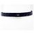 Chanel Vintage Chocolate Bar Turnlock Leather Belt Silver Hardware Black - view 5