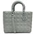 BORSA A MANO CHRISTIAN DIOR LADY LARGE ULTRAMAT GRIGIA CON TRACOLLA Grigio