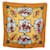 Hermès FOULARD HERMES LES CHEVAUX DES MOGHOLS FOUGEROLLE CARRE 90 SOIE BOITE SCARF Orange  ref.1853947