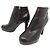 NUOVE STIVALI BICOLOR CHANEL G29228 39.5 BORDEAUX NERO