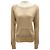 Langärmliger Rundhals-Wollstrickpullover Vionnet Gold Shimmer Golden
