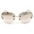 Occhiali da sole Chanel Aviator Oro Grigio Strass D'oro - vista 2