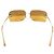 Chanel Occhiali da sole con strass dorati e lenti arancioni 4017-D D'oro Arancione - vista 4