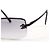 Gafas de sol Chanel CC Logo sin montura con strass negros - vista 3