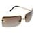 Occhiali da sole Chanel CC Logo con Strass 4104-B Marrone Oro D'oro - vista 4
