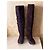 Botas de cuero Ermanno Scervino moradas Púrpura - vista 4