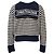Dior Marinière Pullover mit Matrosenkragen und Schleife aus navyblauer Baumwolle - Ansicht 3