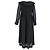 Ganni Midikleid mit langen Ärmeln aus schwarzem Polyester und gerafftem Oberteil - Ansicht 3
