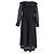 Ganni Midikleid mit langen Ärmeln aus schwarzem Polyester und gerafftem Oberteil - Ansicht 6