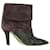  Aquazzura Folded Ankle Heeled Boots in Brown Suede  ref.1858687
