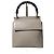 Bolsa de mão de couro Gucci Bamboo com aba bege