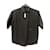 Camicia Versace in cotone a maniche corte nera logo blu Nero