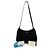 Borsa Prada Cleo in nylon nero e pelle verniciata blu - vista 2