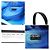 Borsa Prada Cleo in nylon nero e pelle verniciata blu - vista 6