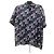 Camicia Fendi in seta stampa FF Block blu viola multicolore Porpora