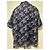 Camicia Fendi in seta stampa FF Block blu viola multicolore Porpora - vista 7