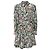 Abito camicia in seta multicolore con stampa graffiti Moschino Couture