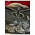 Borsa da sera Valentino Garavani Argento con paillettes Logo V Metallico - vista 6