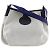 Borsa a spalla Rodeo di Hermès Toile H 1999 Marrone Blu navy