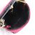 Borsa a spalla Chanel in microcotone rosa con catena - vista 5