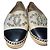 Cambon Espadrilhas Chanel de couro bege logo CC Camélia