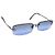 Occhiali da sole Chanel CC Logo senza montatura con strass blu navy