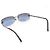 Occhiali da sole Chanel CC Logo senza montatura con strass blu navy - vista 2