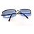 Occhiali da sole Chanel CC Logo senza montatura con strass blu navy - vista 3
