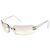 Chanel Sonnenbrille ohne Rand Silber CC Logo Strass