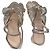 Sandali Loeffler Randall in tessuto metallico con fiocco