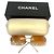 Occhiali da sole Chanel senza montatura con strass rosa e logo CC oro Arancione - vista 10