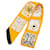 Hermès Foulard Twilly Hermes Jeu de Cartes Soie Noir Blanc Jaune  ref.1863910