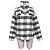 Iro Bika Checked Wool Blend Sweatshirt Jacket Beige Multiple colors