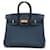 Sac à main Hermès Birkin 25 Cuir Noir Bleu