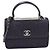 Chanel Denim Canvas Matelassé 2-Wege Tasche Blau