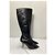 Stivali alti con zip e tacco in pelle nera di Giuseppe Zanotti Nero - vista 11