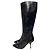 Stivali alti con zip e tacco in pelle nera di Giuseppe Zanotti Nero - vista 4