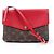 Louis Vuitton borsa a tracolla Twice marrone rossa tela Rosso