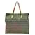 Fendi Zucchino Tote Bag Brown Leather Cloth  ref.1870383