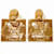 Céline Celine Gold Plated Clip Earrings Golden  ref.1870492