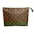 Bolsa Clutch Poche Toilette 26 Monograma Louis Vuitton Marrom  ref.1871155