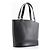 Borsa tote in pelle con logo Burberry nera Nero - vista 3
