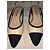 Chanel Slingback Tacón Pequeño Negro Beige Cuero y Tela 39.5 - vista 4