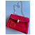 Borsa a mano Bulgari Serpenti in pelliccia rossa Rosso - vista 7