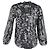 Autre Marque Rixo Moss Stripe Peasant Blouse in Black Sequins - view 3