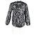 Autre Marque Rixo Moss Stripe Peasant Blouse in Black Sequins - view 6