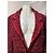 Timeless Chanel strukturierte Jacke mit Gürtel aus roter Wolle Bordeaux - Ansicht 10