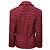 Timeless Chanel strukturierte Jacke mit Gürtel aus roter Wolle Bordeaux - Ansicht 3