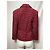 Timeless Chanel strukturierte Jacke mit Gürtel aus roter Wolle Bordeaux - Ansicht 9