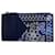 Louis Vuitton Monogram Bandana Coin Card Holder Blue Leather  ref.1872627